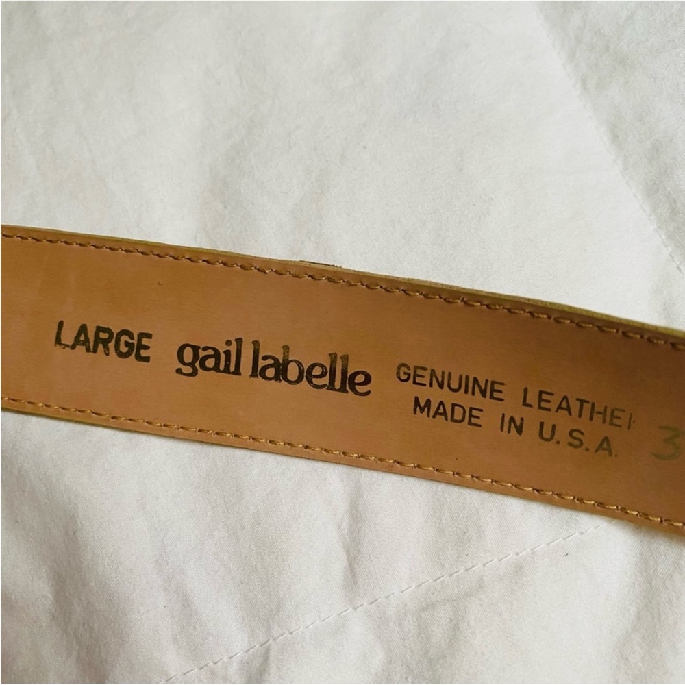 Gail Labelle Gold MetaloTeddy Bear Leather Belt SZ L - Picture 4 of 6